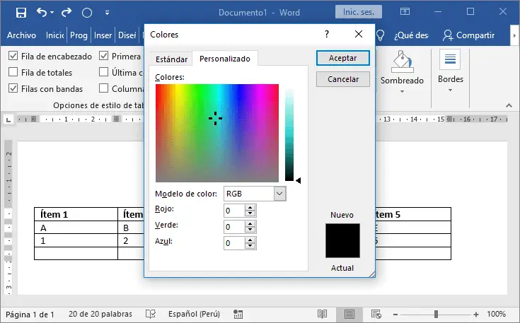 Como Poner Color A Un Cuadro En Word - Image to u