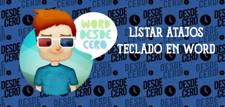 Listar todos los atajos de teclado de Microsoft Word