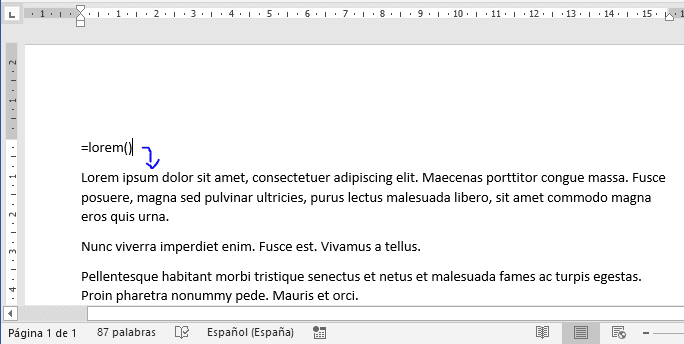 Como Insertar Lorem Ipsum Texto Aleatorio Word Facil