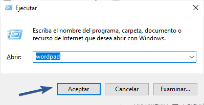 Abrir WordPad en Windows