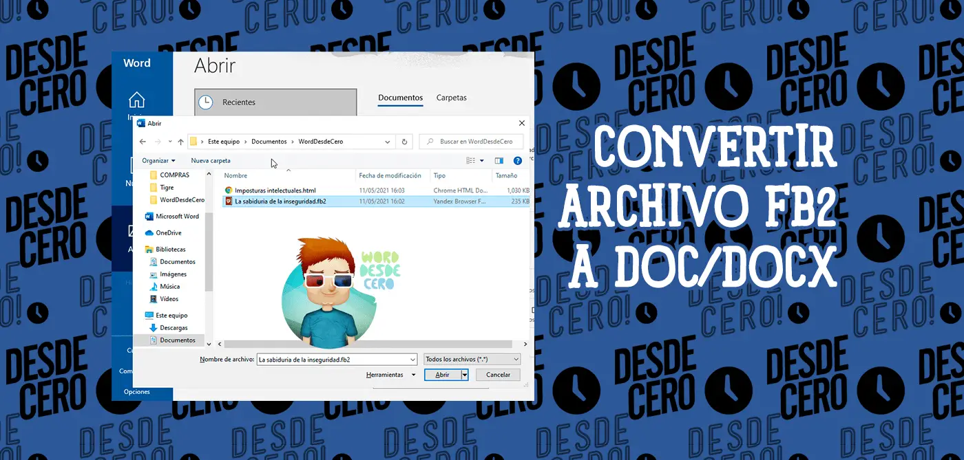 Convertir un Archivo FB2 en un Documento de Microsoft Word
