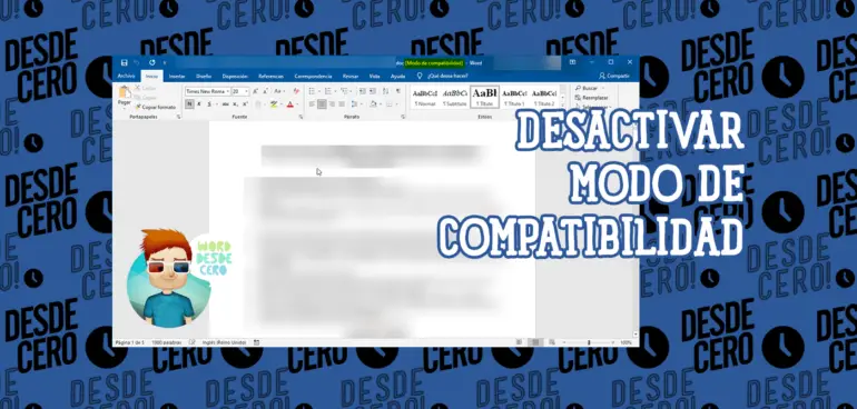 Desactivar el Modo de Compatibilidad en Microsoft Word