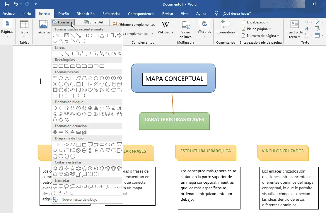 👉 Cómo Crear un Mapa Conceptual en Word » Word Fácil