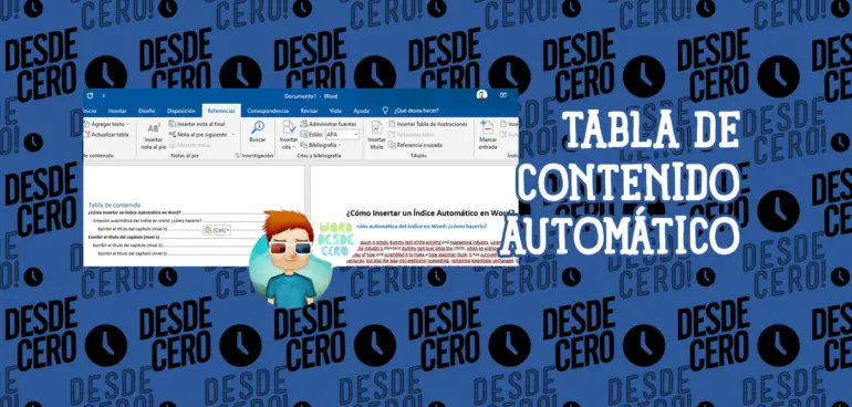 Insertar Tabla Automática en Microsoft Word