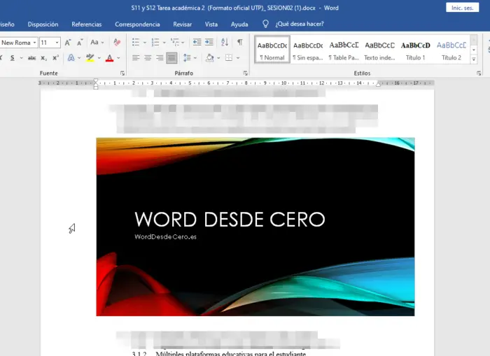 Incrustar objeto PowerPoint en Word