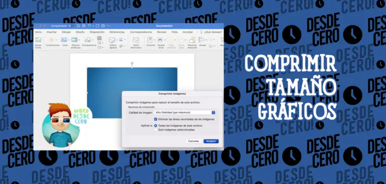 Comprimir Tamaño de Archivos de Gráficos o Fotos en Word