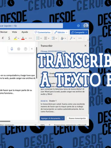 Cómo Transcribir Audio a Texto en Word Online