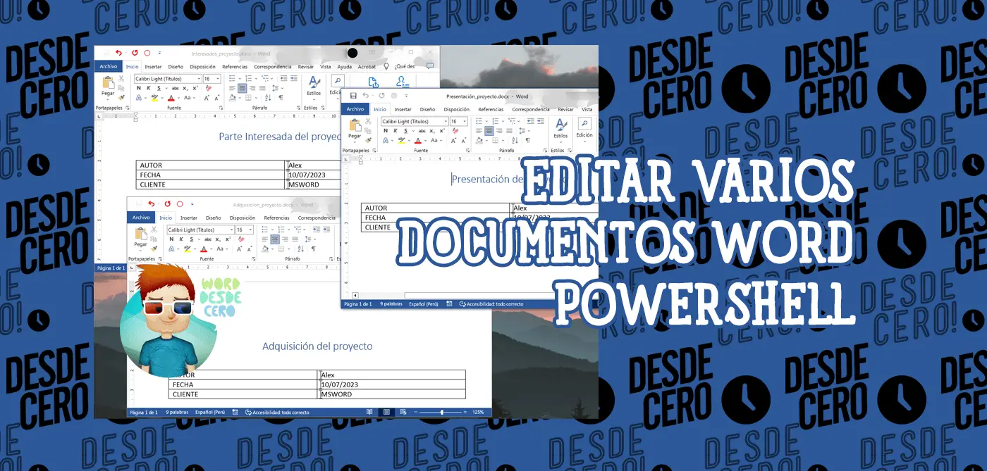 Editar Varios Documentos Word con PowerShell