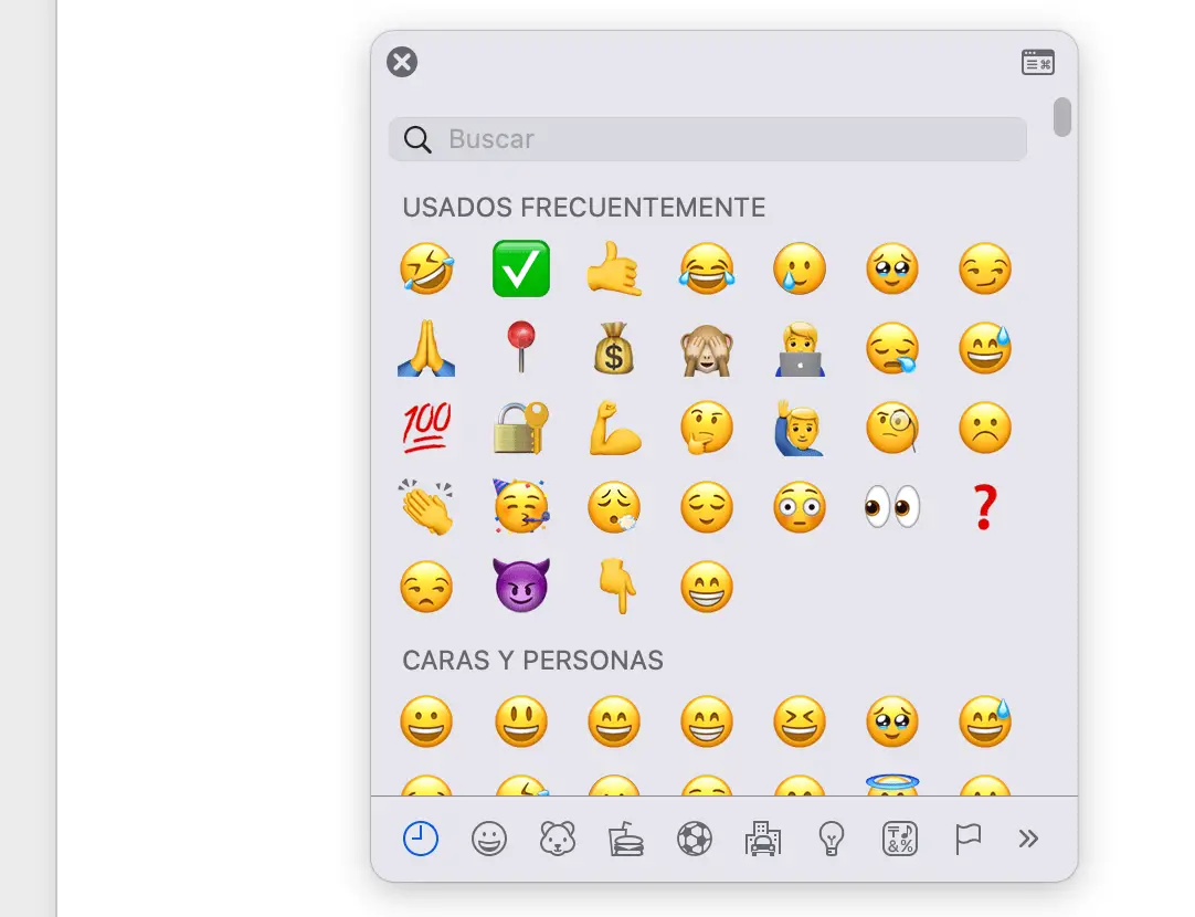 Teclado emoji en Mac desde Word