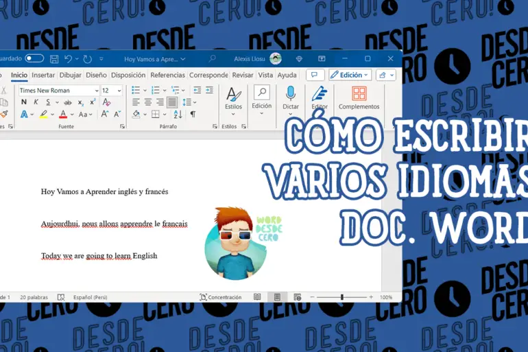 Cómo Escribir en Varios Idiomas en un Documento de Word