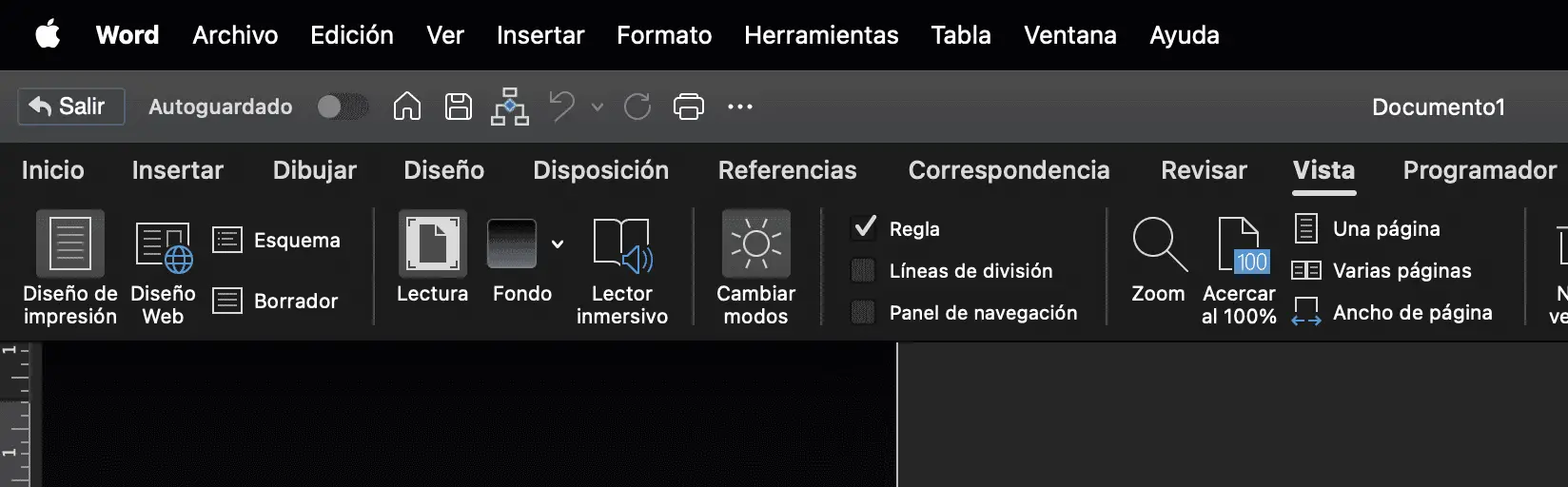 Cómo revelar la cinta de opciones en el modo de enfoque