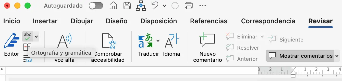 Activar la autocorrección en documentos de Microsoft Word