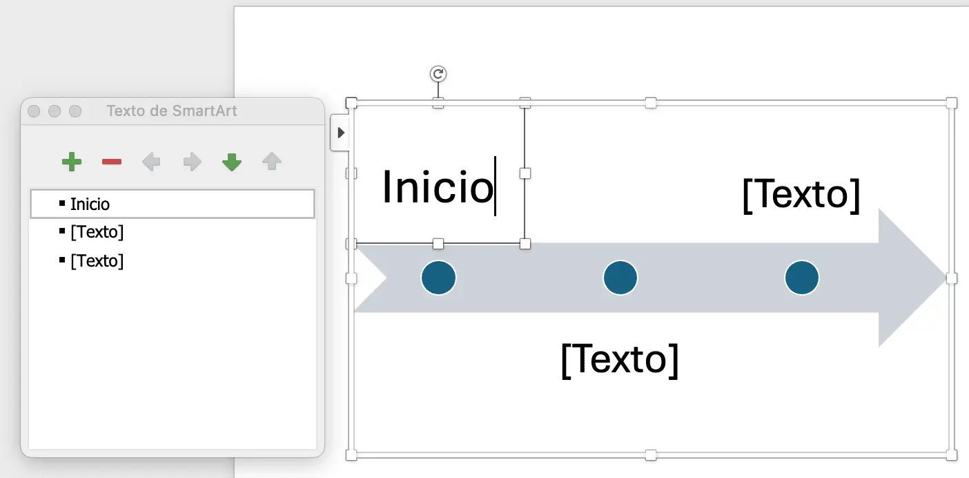 Iniciar línea de tiempo en Word