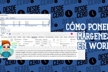 Imagen de la guía completa "Cómo Poner Márgenes en Word", con la ventana de configuración de márgenes a la vista.