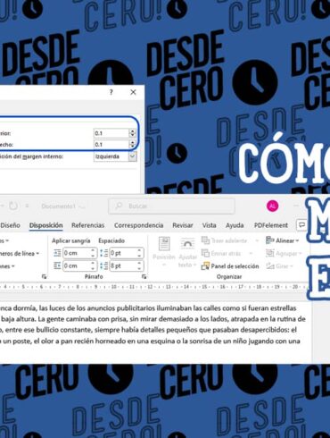 Imagen de la guía completa "Cómo Poner Márgenes en Word", con la ventana de configuración de márgenes a la vista.