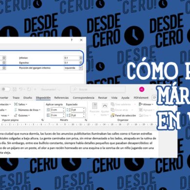 Imagen de la guía completa "Cómo Poner Márgenes en Word", con la ventana de configuración de márgenes a la vista.