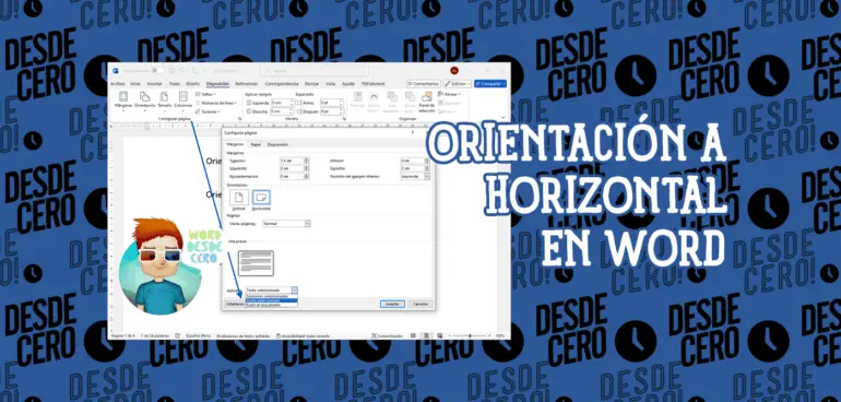 Guía para poner una página en horizontal en Word. Aprende a cambiar la orientación de página a horizontal paso a paso.