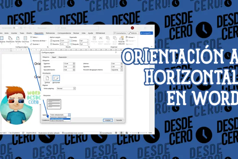 Guía para poner una página en horizontal en Word. Aprende a cambiar la orientación de página a horizontal paso a paso.