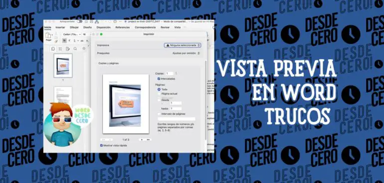 Guía visual sobre cómo acceder a la vista previa en Word, con trucos y consejos para optimizar la impresión.